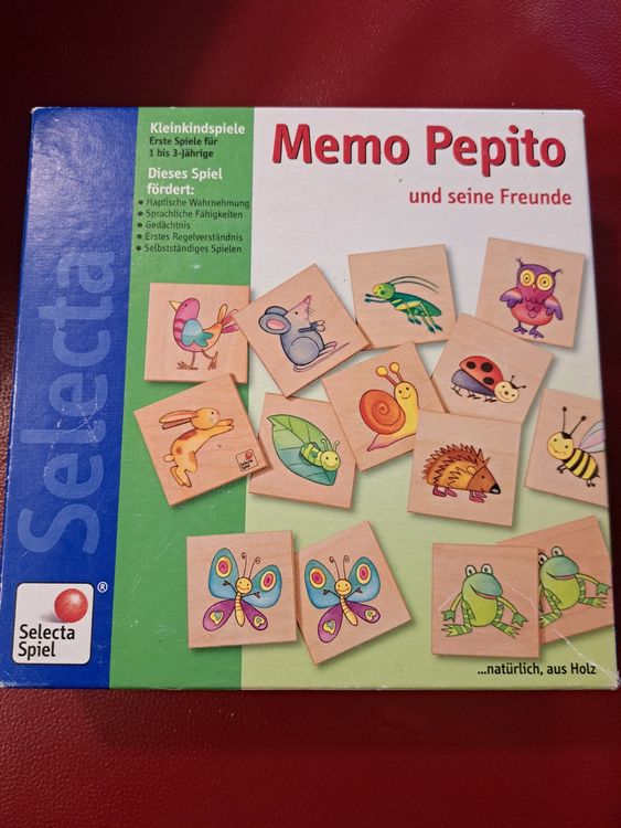 Selecta Memo Spiel 'Pepito Und Seine Freunde' Aus Holz – 24 Teile Für Kinder Ab 3 Jahren