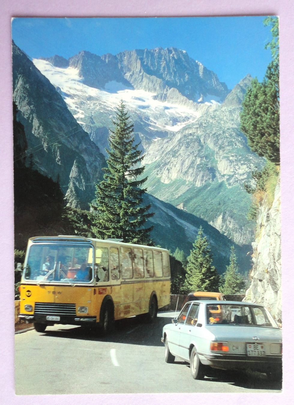 Ansichtskarten: Postauto - Grimselpassstrasse – Gebraucht aus Fétigny von Billy2miny