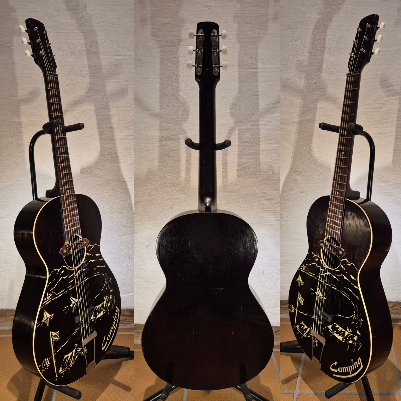 Framus Strumenti musicali: Rubber Bridge Conversion Framus 5/3 Camping 1950er – Usato da Winterthur venduto da NorrSydGuitars 2