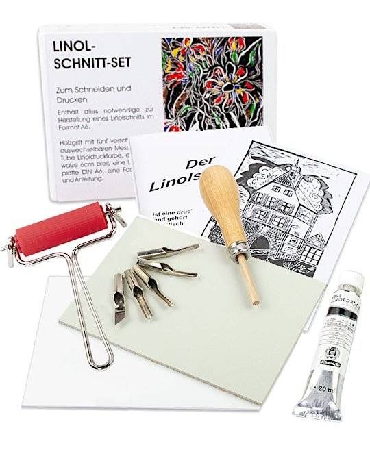 Alle Werkzeuge: Linolschnitt Set Linol Linoldruck – Neu und originalverpackt aus zollikon von Racher-Shop