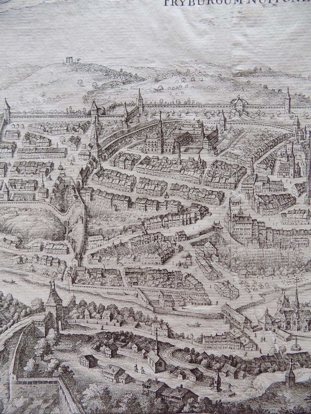Incisioni: Fribourg Freiburg von Merian – Usato da Risch venduto da Rischli15 5