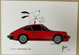 Kec: Snoopy „My first Porsche“, signiert 9/20