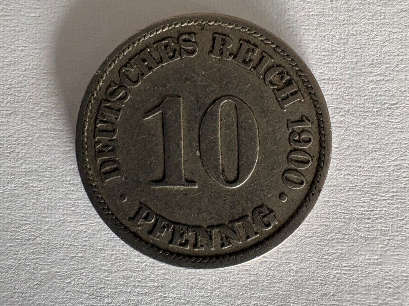 Tutti le monete: Antike 10 Pfennig , Deutsches Reich 1900 – Usato da Aesch LU venduto da Rovo