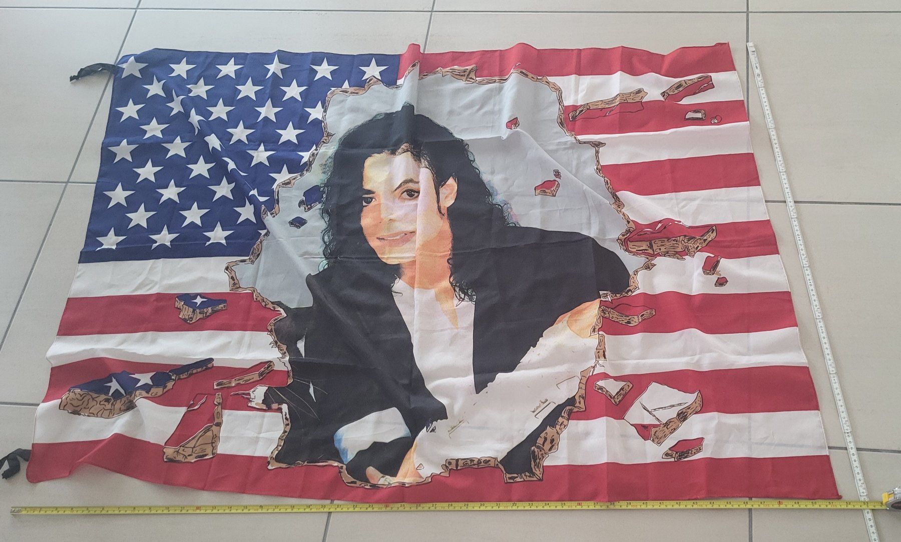 Bandiere: Drapeau Michael Jackson collector - USA - vintage! – Usato da Romont FR venduto da Glonounou