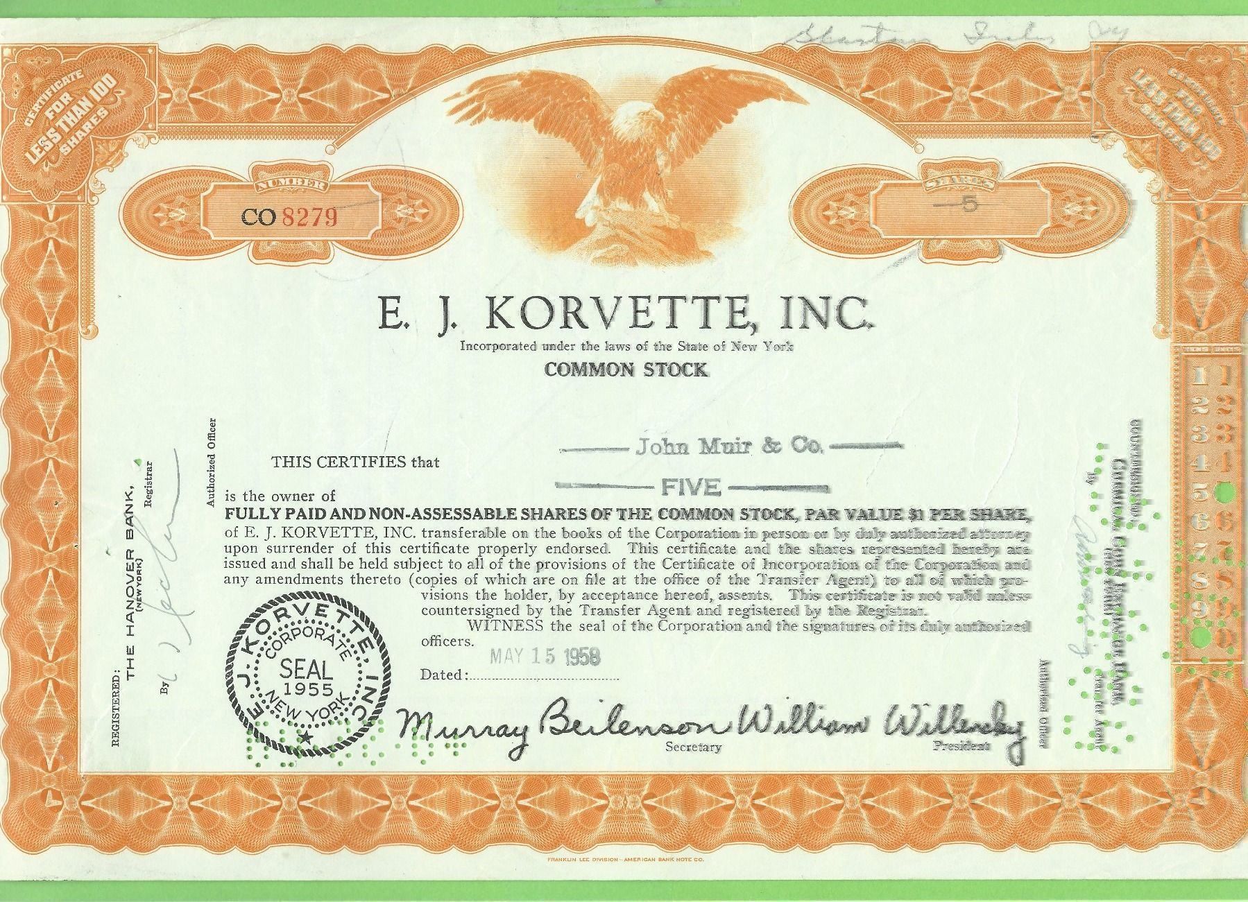 Tutti le monete: E.J.Korvette, Inc. 1958 – Usato da Zürich venduto da t24_de