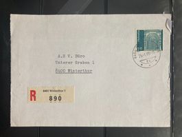 Schweiz 1980 R-Brief 1.1Fr. Architektur 8401 Winterthur 1