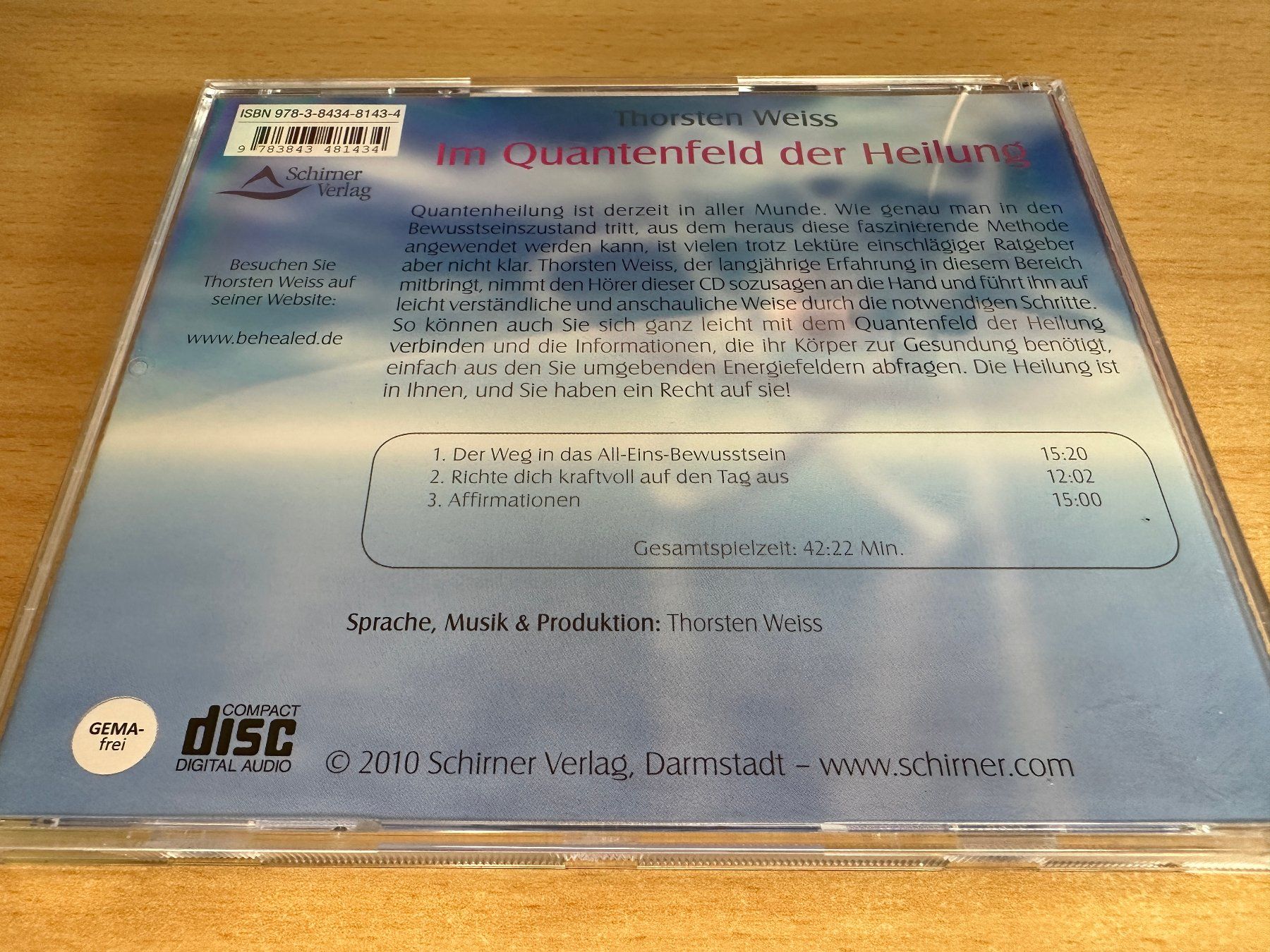 CDs: Thorsten Weiss - Im Quantenfeld der Heilung – Gebraucht aus Rikon im Tösstal von Alpenmutz 1