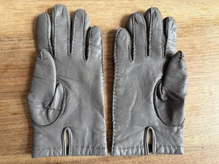 Echte Lederhandschuhe Damen Herbst/Winter Grau