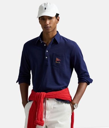POLO RALPH LAUREN, Grösse L, Langarm-Shirt, royalblue,