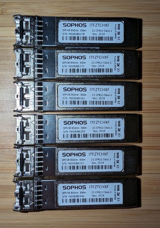 Sophos SFP+SR 850nm 300m ITFZTCHXF (6 modules) (Gebraucht) in ...