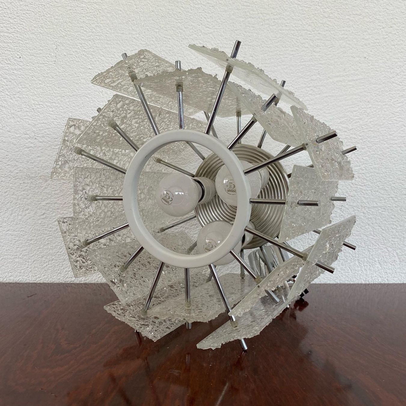 Lampadari & plafoniere: Vintage Eisglas Hängelampe – Usato da Zürich venduto da frauflufelberg 3
