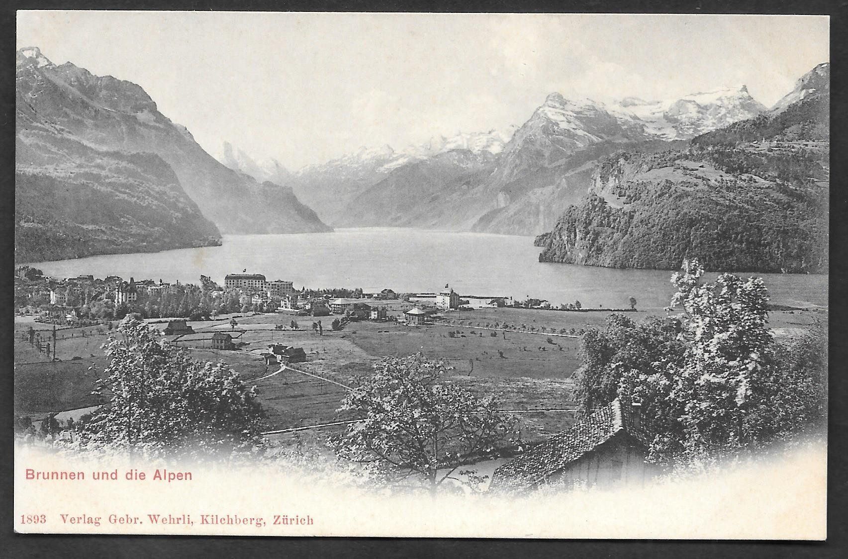 Cartoline postali: Brunnen und die Alpen – Usato da Olten venduto da clotaldi
