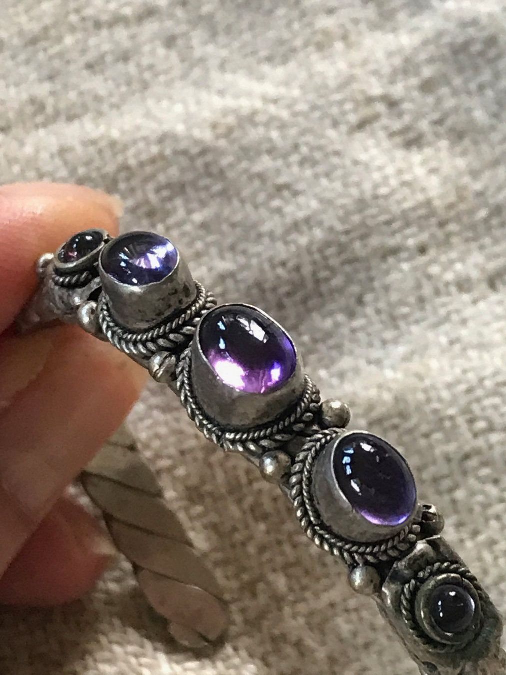 Bracciali & Braccialetti: Armreif Armspange Amethyst Silber Boho – Usato da Wald ZH venduto da rotschmuddl