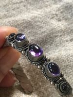 Armreif Armspange Amethyst Silber Boho