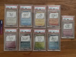 Set 9 cartes Pokemon Yu Nagaba PSA 10 sequential japonais