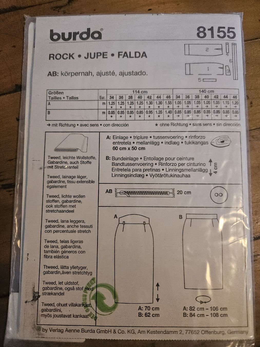 Schnittmuster: patron Burda jupe – Neu und originalverpackt aus Thônex von lacomtessedesfees 1