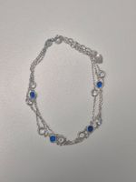 Silber-Armband 925 mit blauen und weissen Steinen