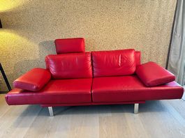 Leder Sofa mit Kopfstütze mit multifunktionalen Drehsitze
