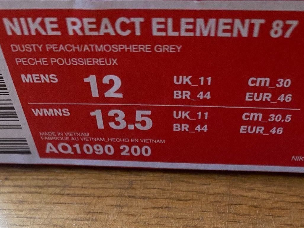 Nike Scarpe da uomo: Nike React Element 87 -Dusty Peach- – Usato da Zürich venduto da sell_my_stuff 5
