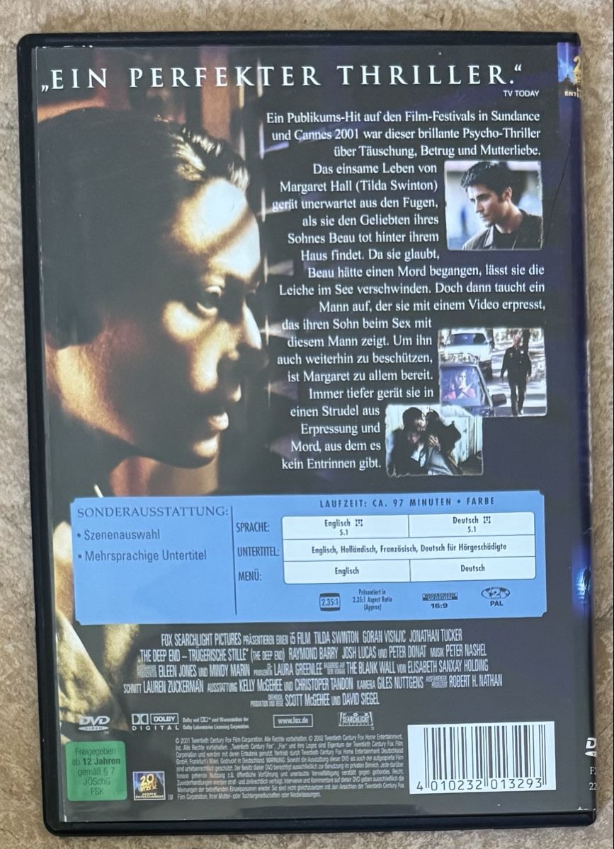 Alle DVDs: THE DEEP END – Neu (gemäss Beschreibung) aus Dietikon von AndreaSch01 1