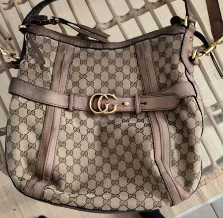 Gucci Handtasche GG Canvas braun anniversarie 