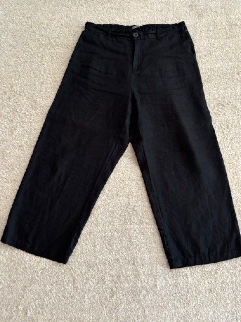 Nile Hosen: NILE Culotte Leinenhose, schwarz, Gr. L – Gebraucht aus Bassersdorf von golden_sun