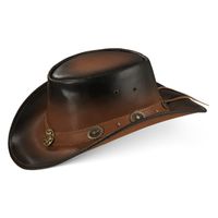 BLACK FOREST FOX STAR Western Leder Cowboy Hut Terra Brown M