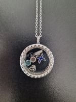 Kette mit Medaillon silber