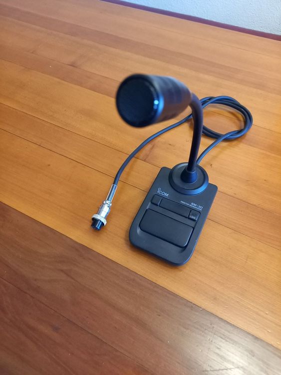 Microfono A Condensatore Desktop Icom SM-30 Nero Originale Dal