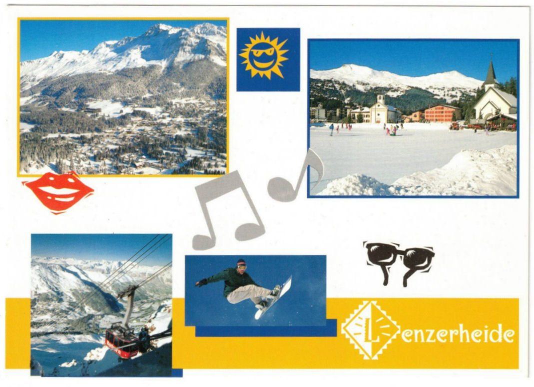 Cartoline postali: Lenzerheide - 4 Bild AK – Usato da Binningen venduto da Mountainrider