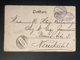Schweiz 1900 AK COMMISSARIAT FEDERAL DES GUERRES Neuchâtel