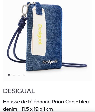 Neuf: pochette téléphone porte-monnaie desigual en jeans