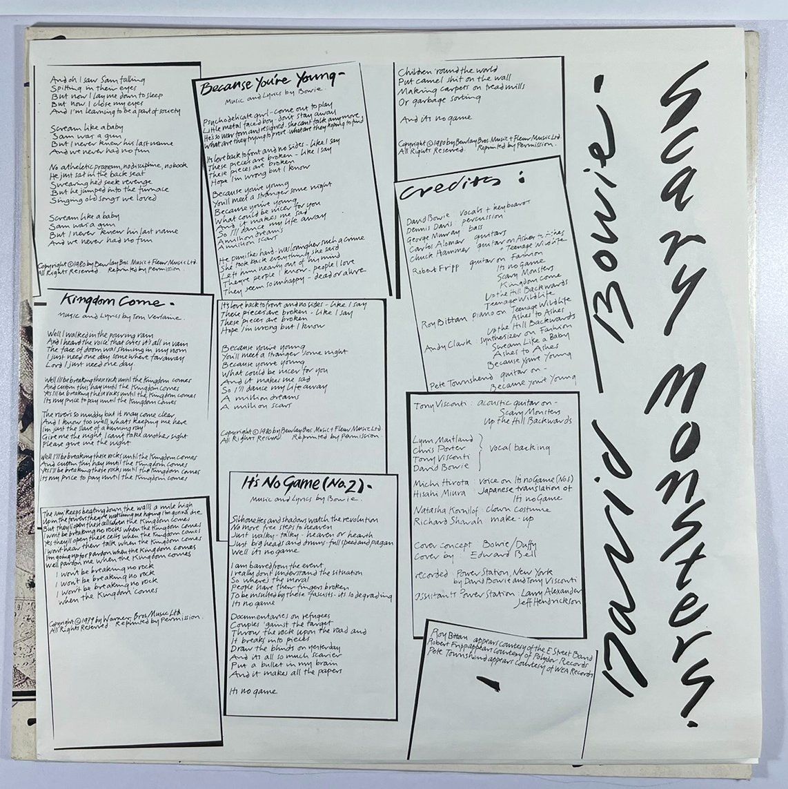 Schallplatten: LP: DAVID BOWIE - Scarry Monsters (1972) – Gebraucht aus Frenkendorf von Yard-Sale-2000 2