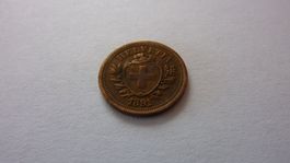 Uralter Einräppler 1891 ( schmales Kreuz), sehr schön