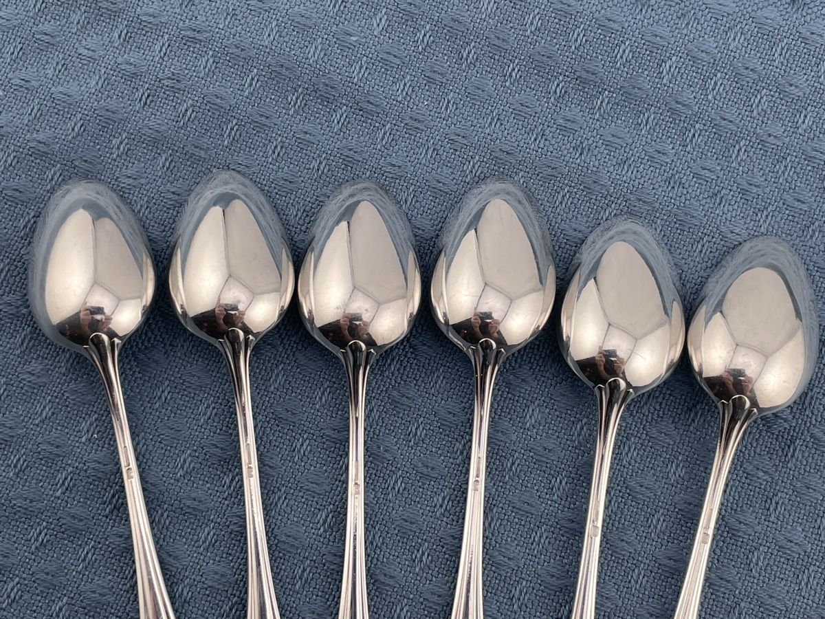 Suite De 6 Petites Cuillères Modèle Uniplat Ou Fidelio Chri