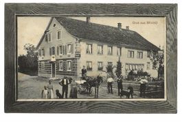 Gruss aus Brand - Mönchaltdorf (ZH) Restaurant Brand um 1910