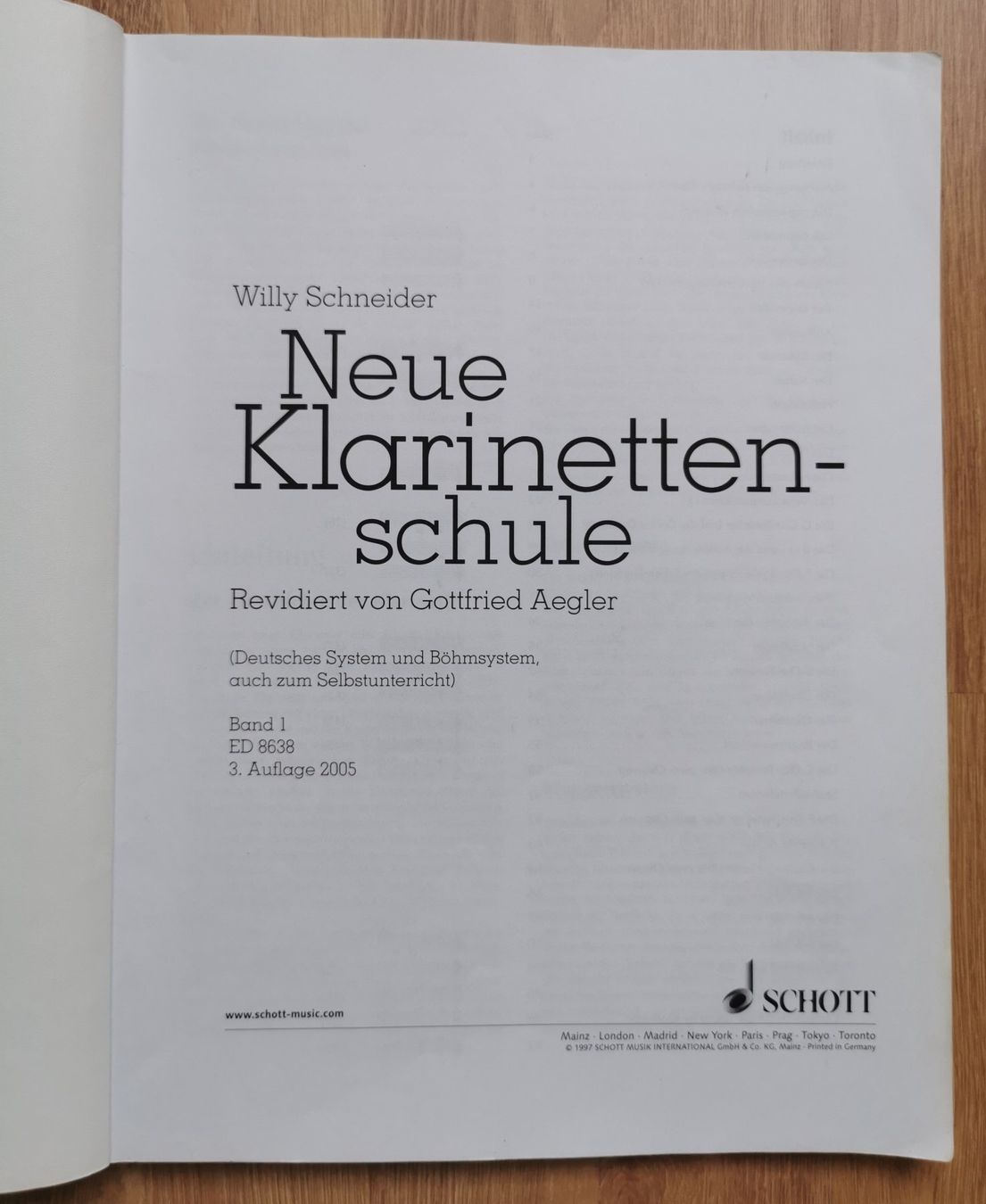 Libri: Neue Klarinettenschule Band 1 – Usato da Birsfelden venduto da dsc_f8gx 1