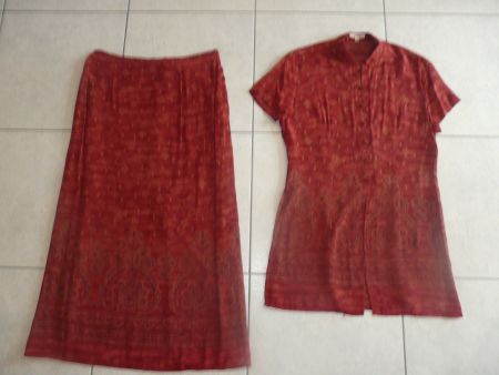 Anzug Rock jupe Bluse top veste Marke 123  42