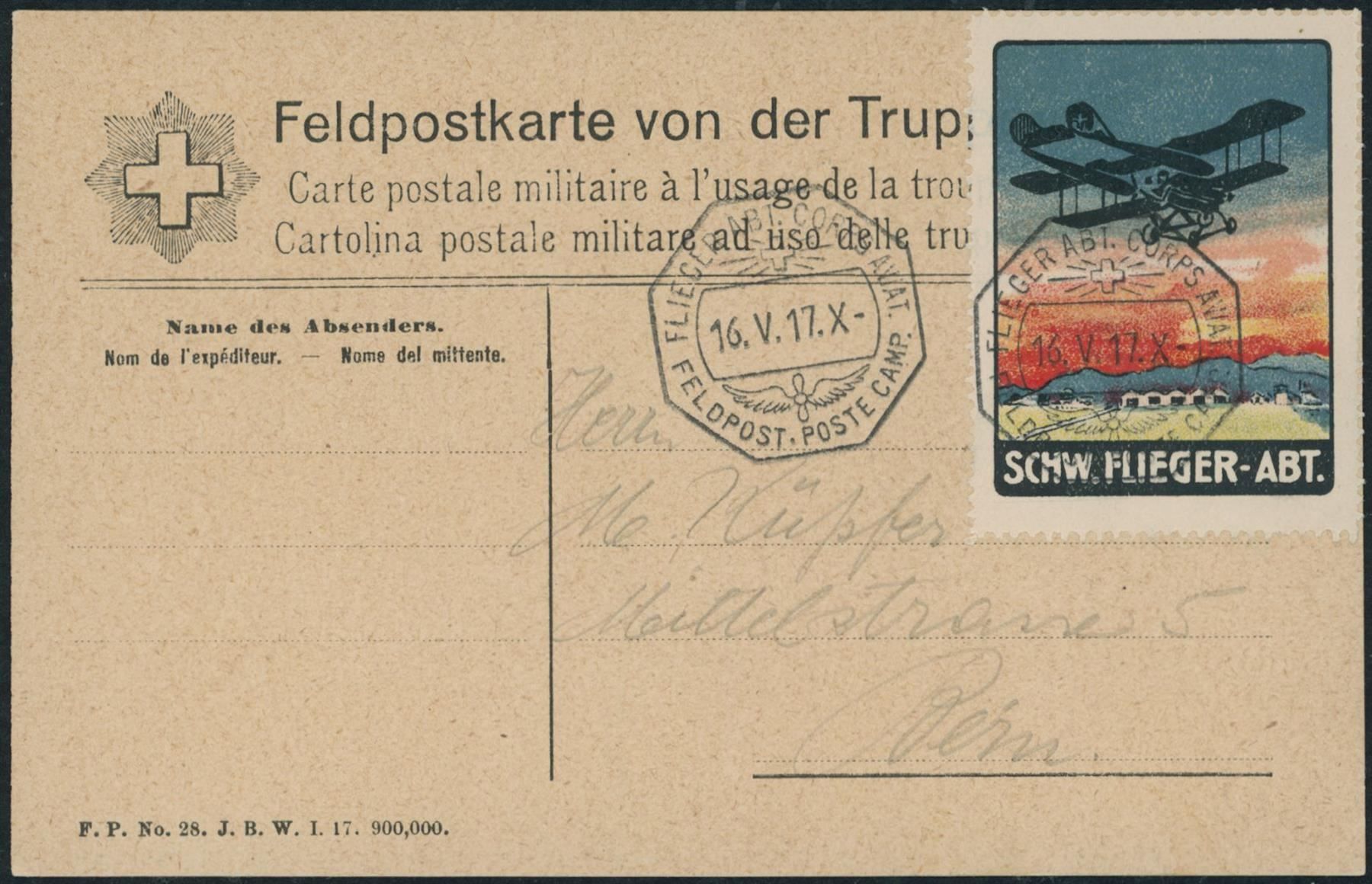 Autobahnvignetten: 1917 - Flugpost - Vignetten - Karten – Gebraucht aus Schindellegi von leecollect 4
