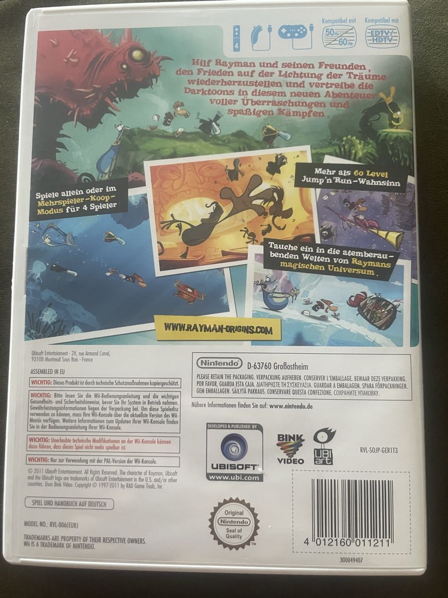 Nintendo Giochi: "Rayman Origins" Wii Spiel – Usato da Günsberg venduto da MorningEgg22 1