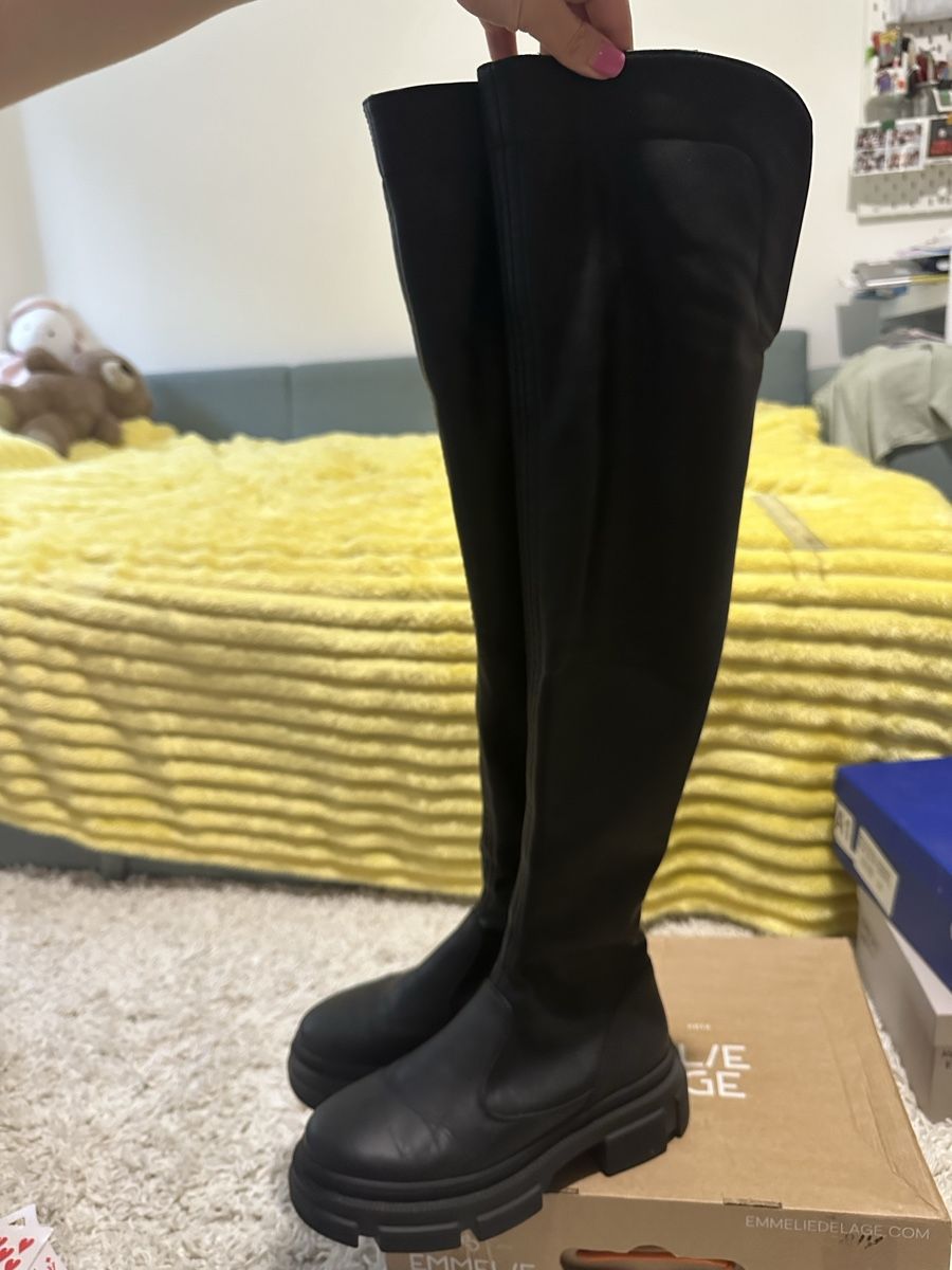 Scarpe da donna: Chic Black Over-The-Knee Boots - 39 – Usato da Genève venduto da alyonavinogradova