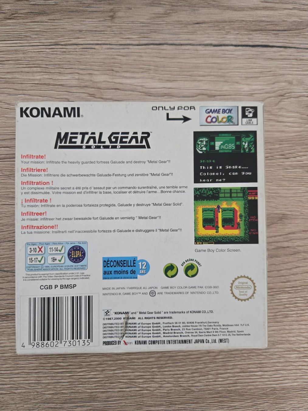 Giochi: Metal Gear Solid Game Boy Color PAL CIB komplett – Usato da Oberrüti venduto da Soul_Provider84 2