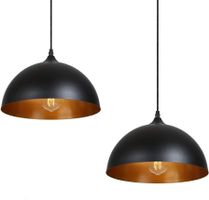 2x Pendelleuchte Retro Hängelleuchte Hängelampe aus Metall