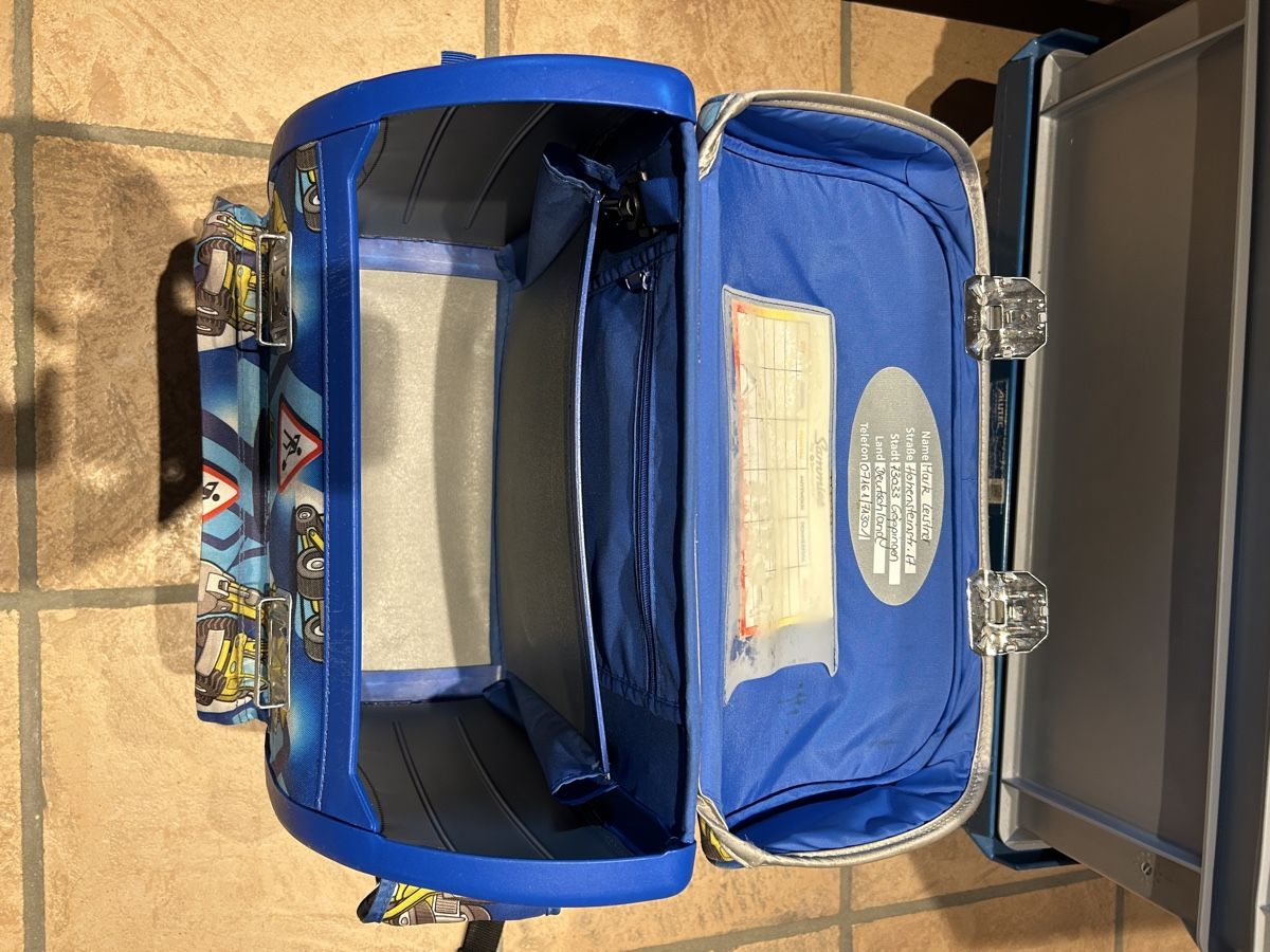 Samsonite Kindertaschen: Schulranzen Samsonite Baustellen-Motiv blau – Gebraucht aus Rothenfluh von Hellracer1916 2