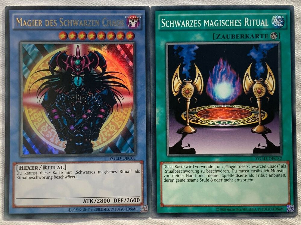 Yu-Gi-Oh! Kartenset - Magier des Schwarzen Chaos + Ritual, Y (Neu und ...