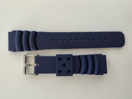 Bracelet de montre bleu marine en caoutchouc - parfait été!