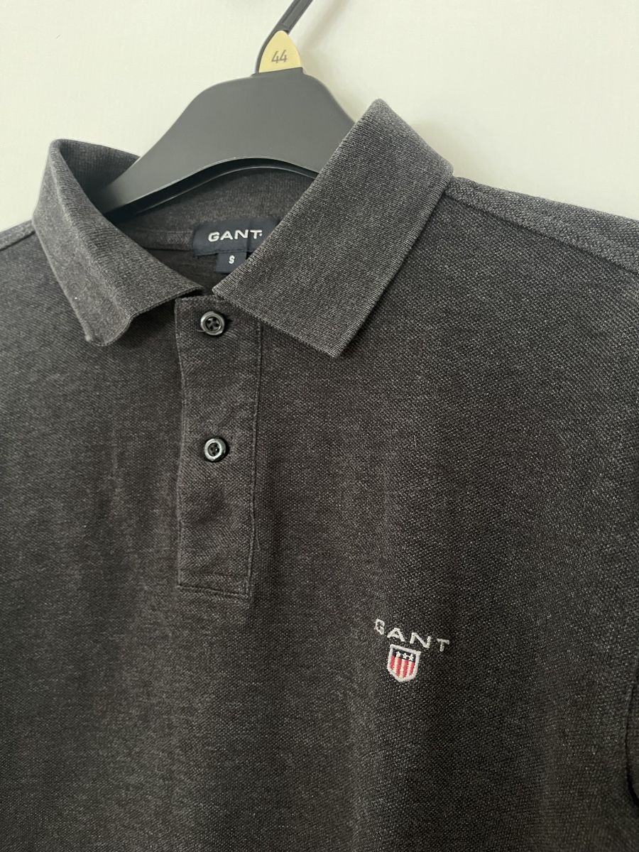 Gant Magliette Polo: Gant Langarm Polohemd, Grösse S, Dunkelgrau – Usato da Wetzikon ZH venduto da Jan_wojt 1