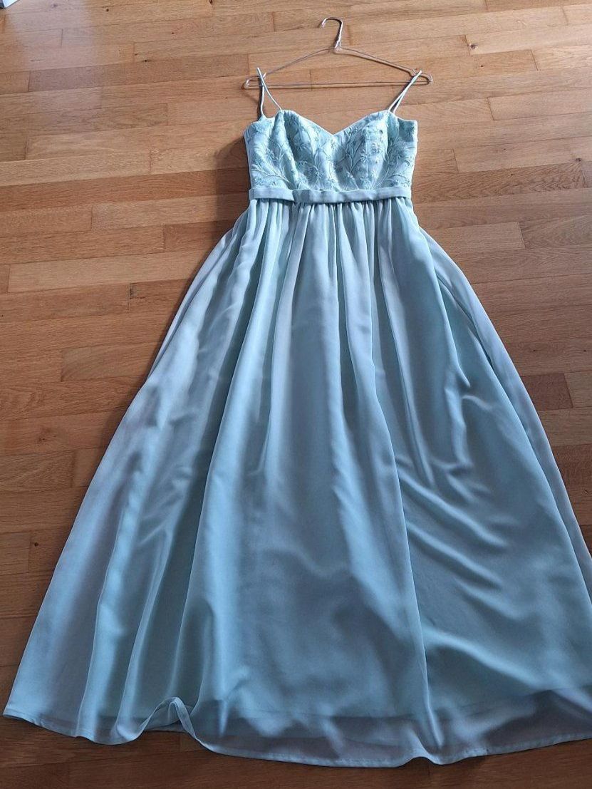 Vestiti: Türkises, elegantes Kleid, einmal getragen – Usato da Aarberg venduto da Pespin 1