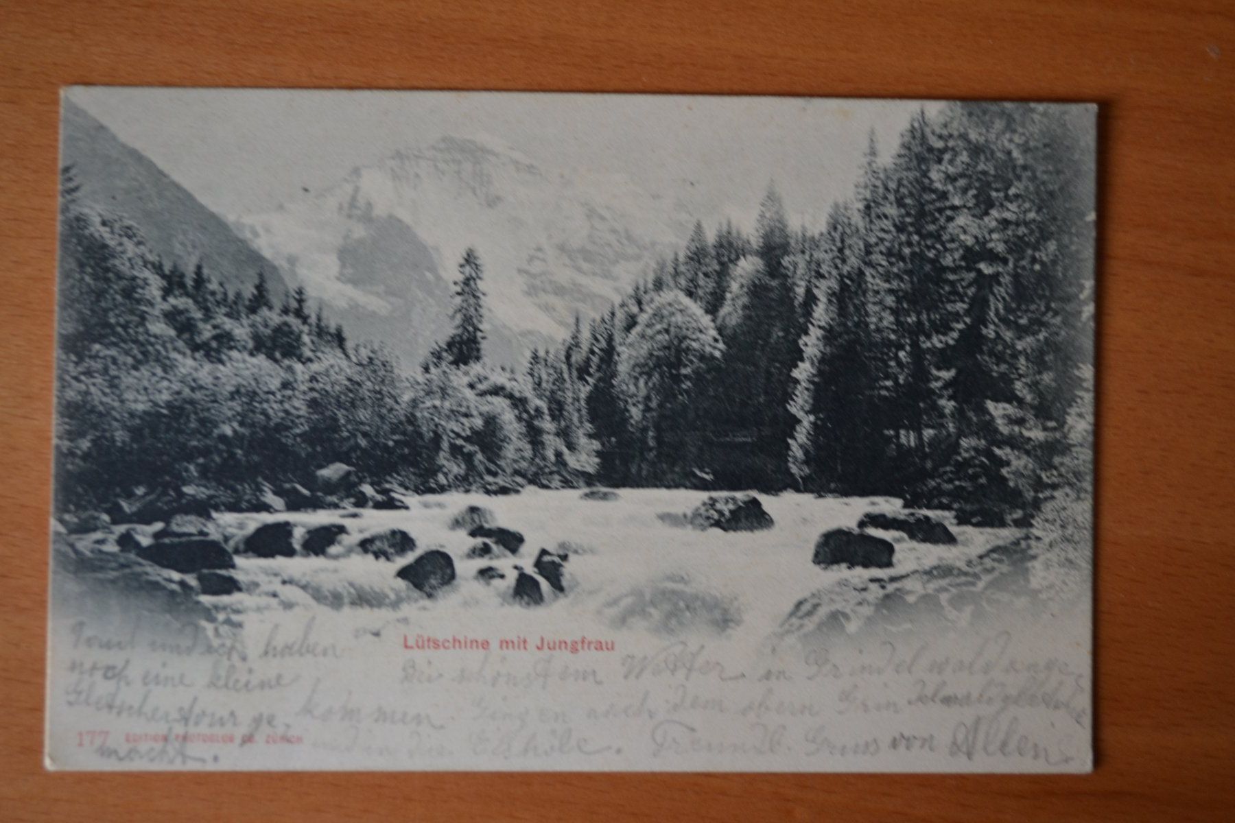 Cartoline postali: AK Lütschine mit Jungfrau – Usato da Beinwil am See venduto da kajak55