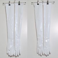 NEU weisse Lackhandschuhe Opernhandschuhe ellbogenlang